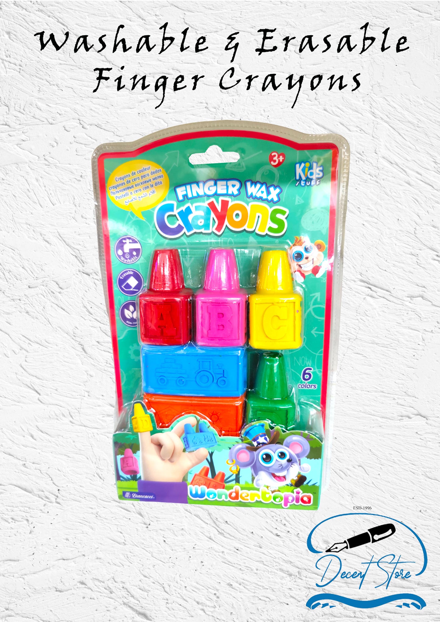 Wondertopia Wax Finger Crayons BR221002