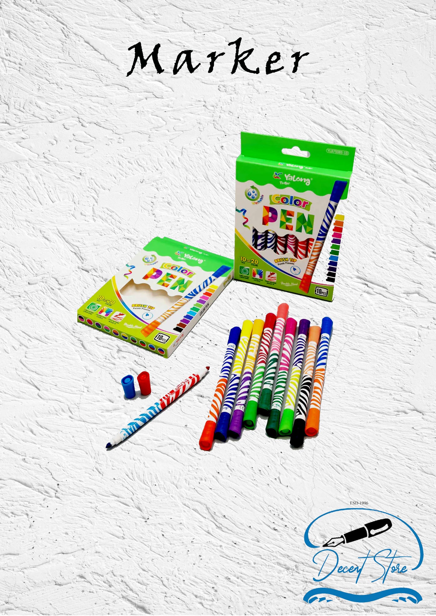 Yalong Colour Marker Double Side YL875085-10
