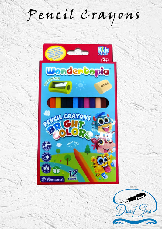 Pencil Crayons Bright Colours  by Wondertopia