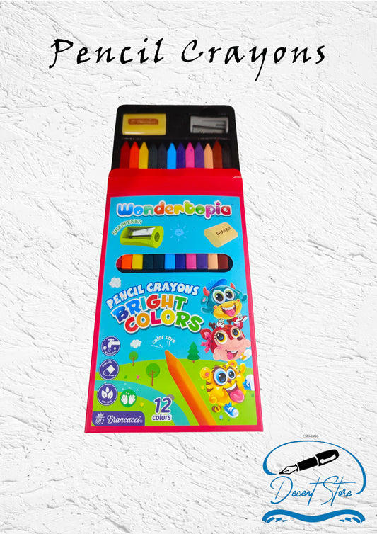 Pencil Crayons Bright Colours  by Wondertopia